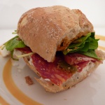 Salami Spinach Sandwich