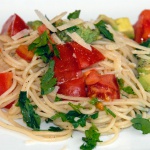 Spaghetti Tomato Avocado